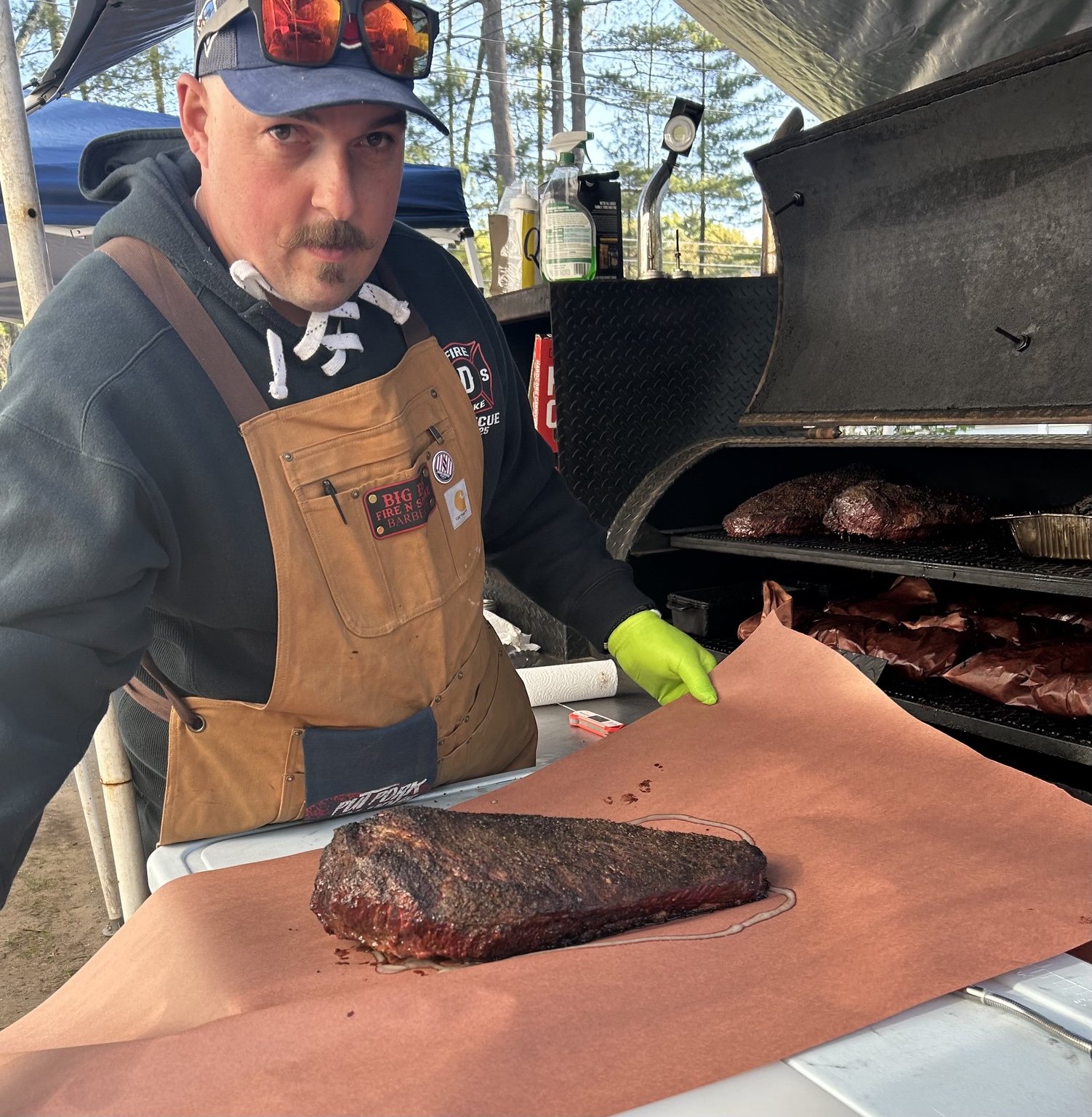 Pitmaster at the smoker